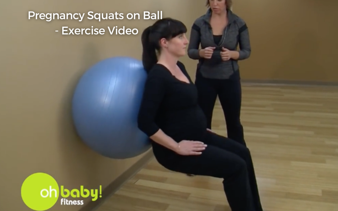 Pregnancy Squats on a Ball Exercise